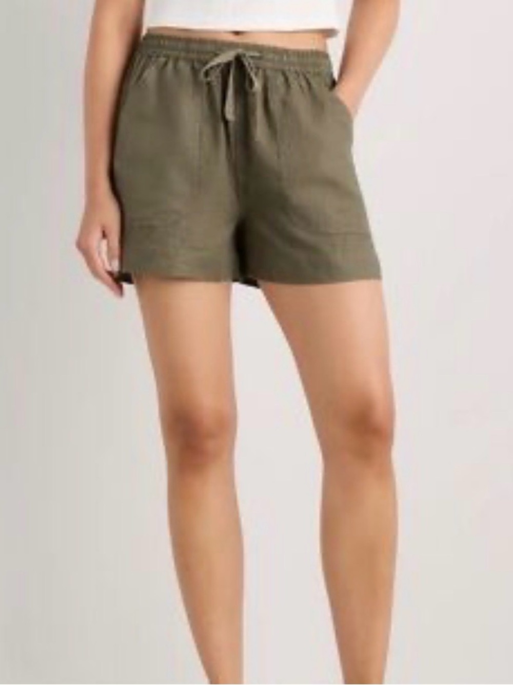 Universal Thread Olive High-Rise Drawstring Shorts Size XS